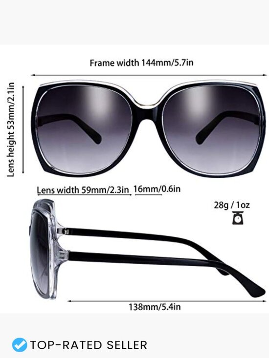 Oversized Square Cat Eye Butterfly Sunglasses Hybrid Fashion Retro Jackie O main image 5